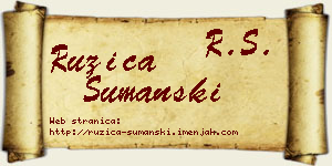 Ružica Šumanski vizit kartica